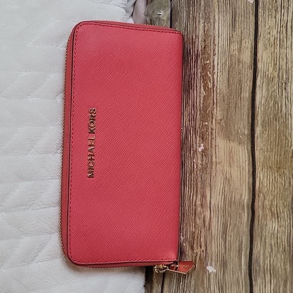 Michael Kors Handbags - MICHAEL KORS Red Leather Wallet